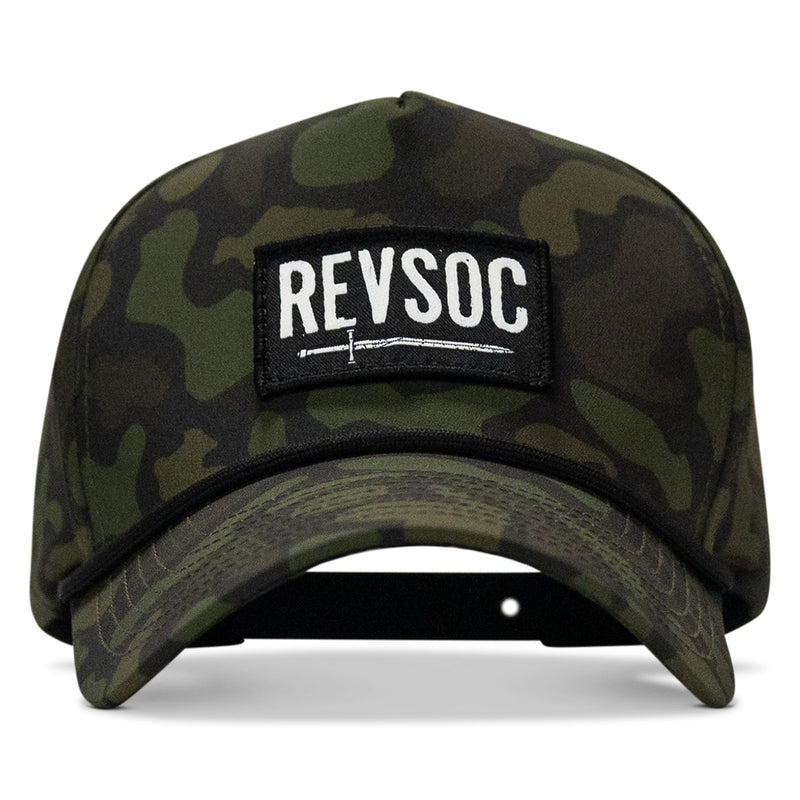 Load image into Gallery viewer, REVSOC Classic Patch 5 Pannel Snapback