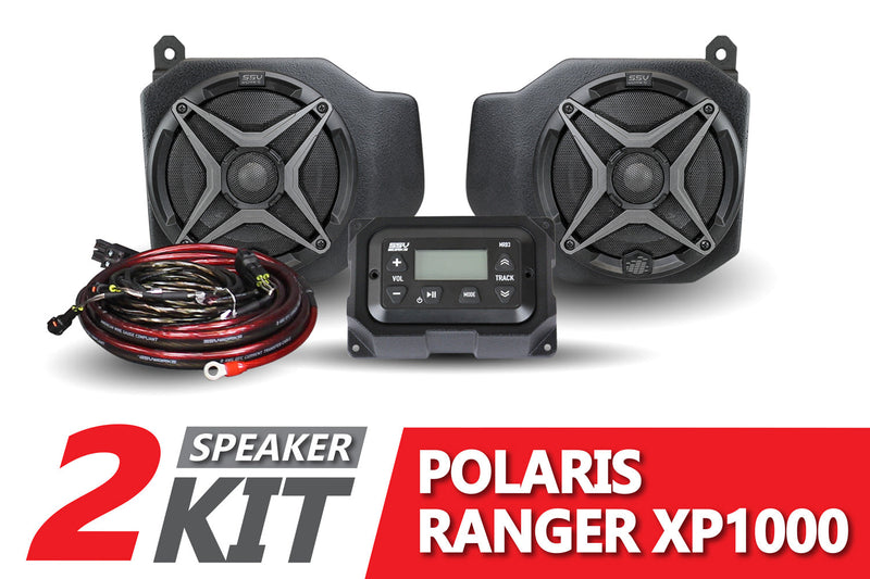 Load image into Gallery viewer, 2018-2024 Polaris Ranger XP1000 2-Speaker SSV Works Audio System