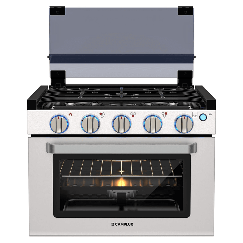 Load image into Gallery viewer, Camplux RV Stove Gas Range Oven w/ 3 Burners Cooktop 17 Inches CLASSIC