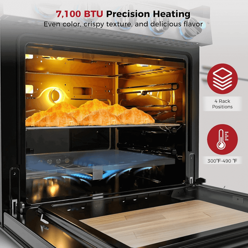 Load image into Gallery viewer, Camplux RV Stove Gas Range Oven w/ 3 Burners Cooktop 21 Inches CLASSIC