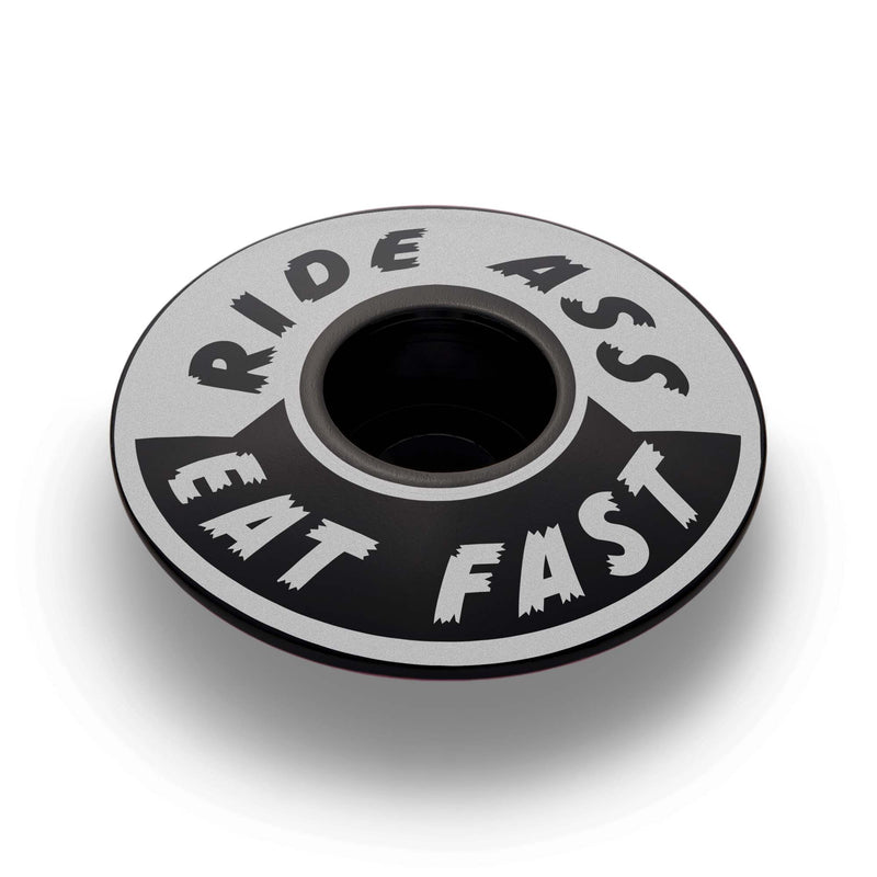 Load image into Gallery viewer, Ride Ass Eat Fast Bicycle Headset Cap