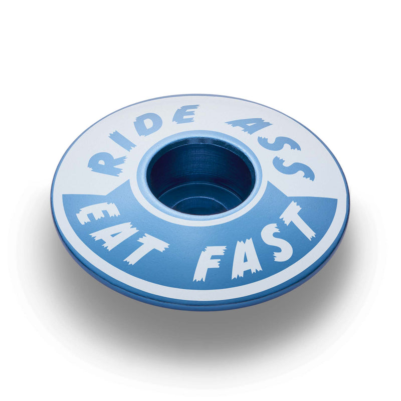 Load image into Gallery viewer, Ride Ass Eat Fast Bicycle Headset Cap