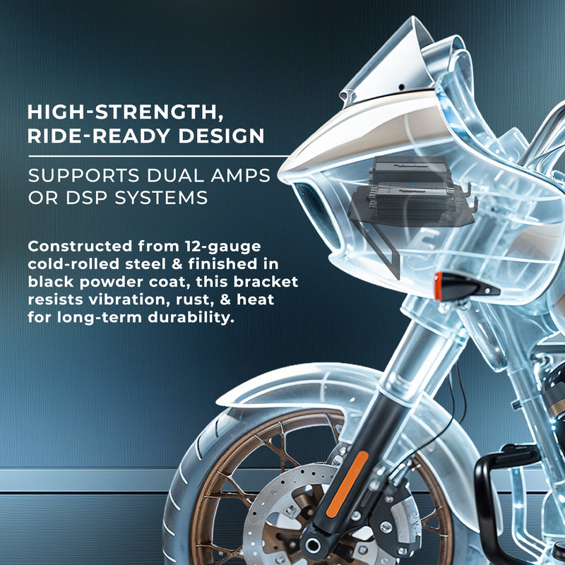 Load image into Gallery viewer, Harley-Davidson Road Glide Amplifier Rack for models 2014–2023