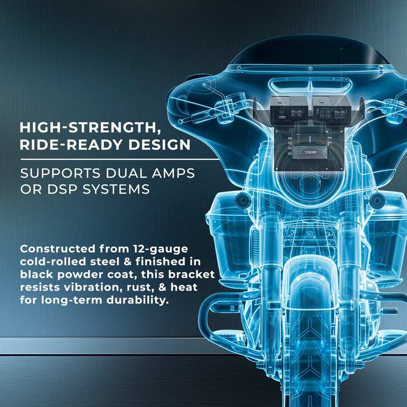Load image into Gallery viewer, Harley-Davidson Street Glide Amplifier Rack for models 2014–2023