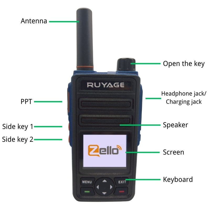 Load image into Gallery viewer, Ruyage RY58 Zello Push-to-Talk 4G LTE Long Range PoC Radio
