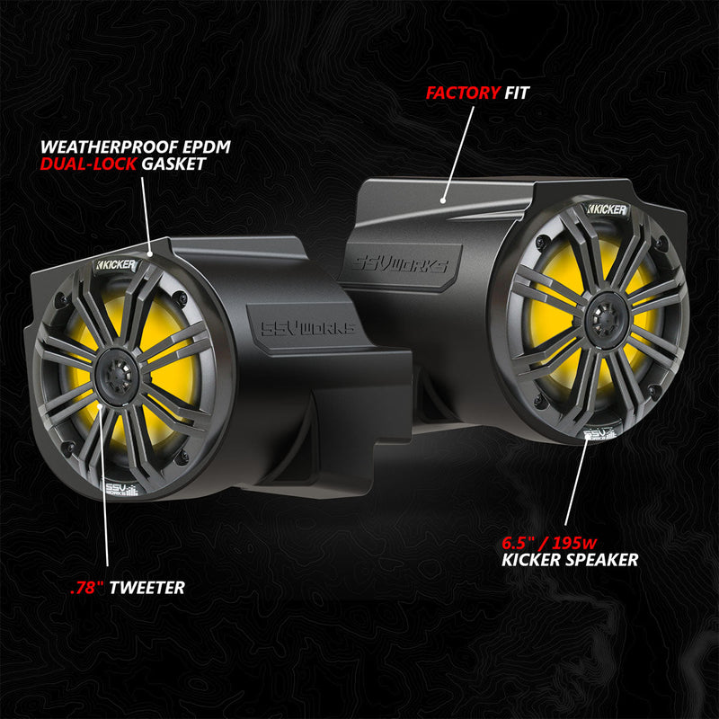 Load image into Gallery viewer, 2020-2024 Polaris® RZR PRO Series Phase-6 K-Spec 5-Speaker 1400watt System for Ride Command