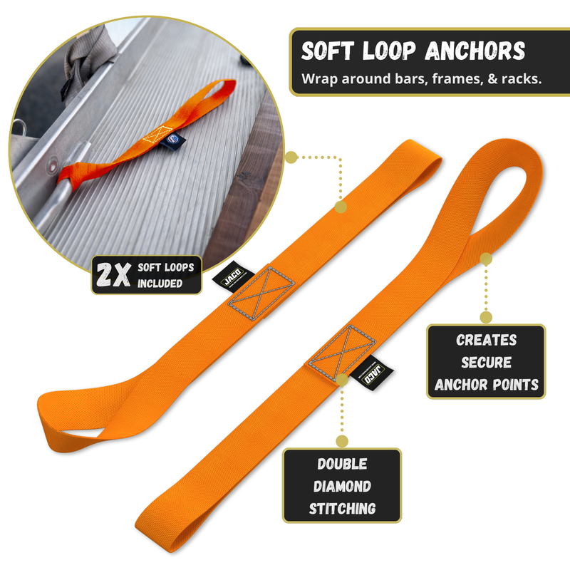 Load image into Gallery viewer, Retractable Ratchet Straps - 1" x 15 ft (1,760 lbs Break Strength) | Auto Self Retracting Cargo Tie Down Strap Set
