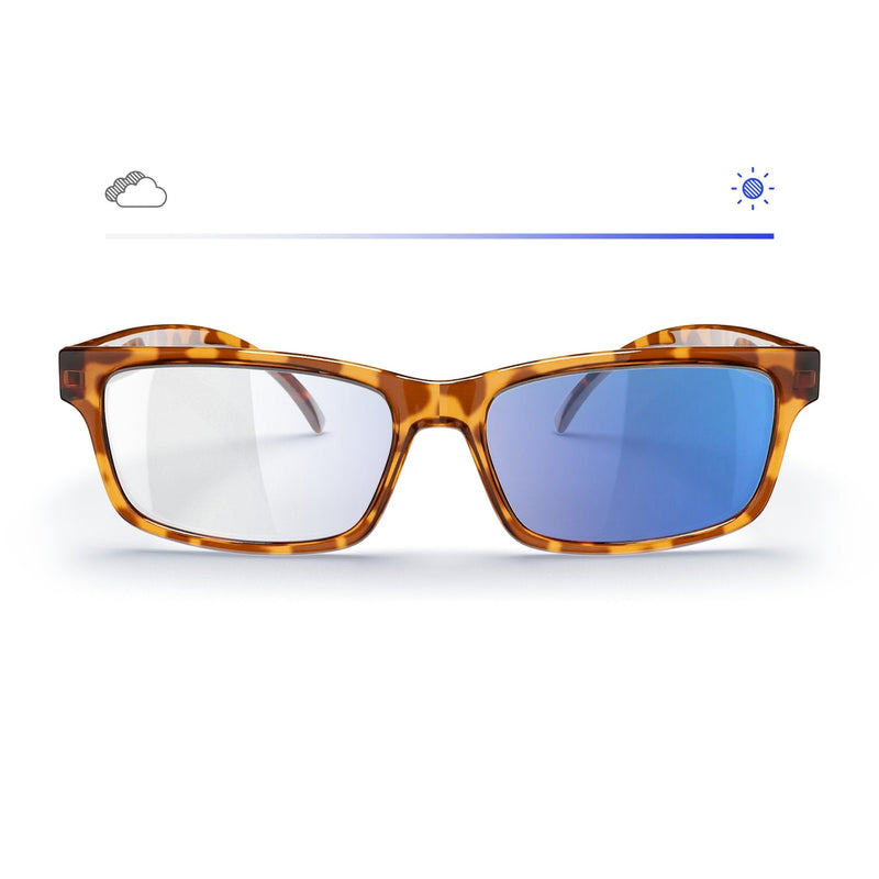 Load image into Gallery viewer, Tortoise Rectangle Prescription Transitions® Colors