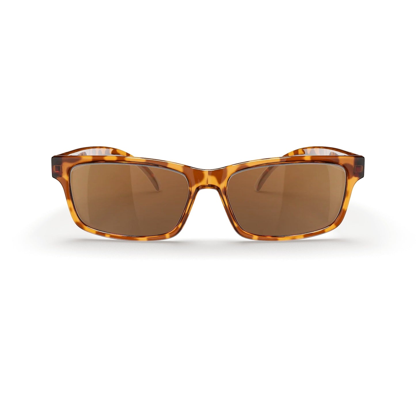Tortoise Rectangle Prescription Polycarbonate Sunglasses