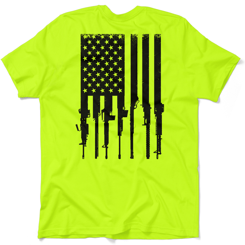 Load image into Gallery viewer, Rifle Flag - Safety Yellow T-Shirt