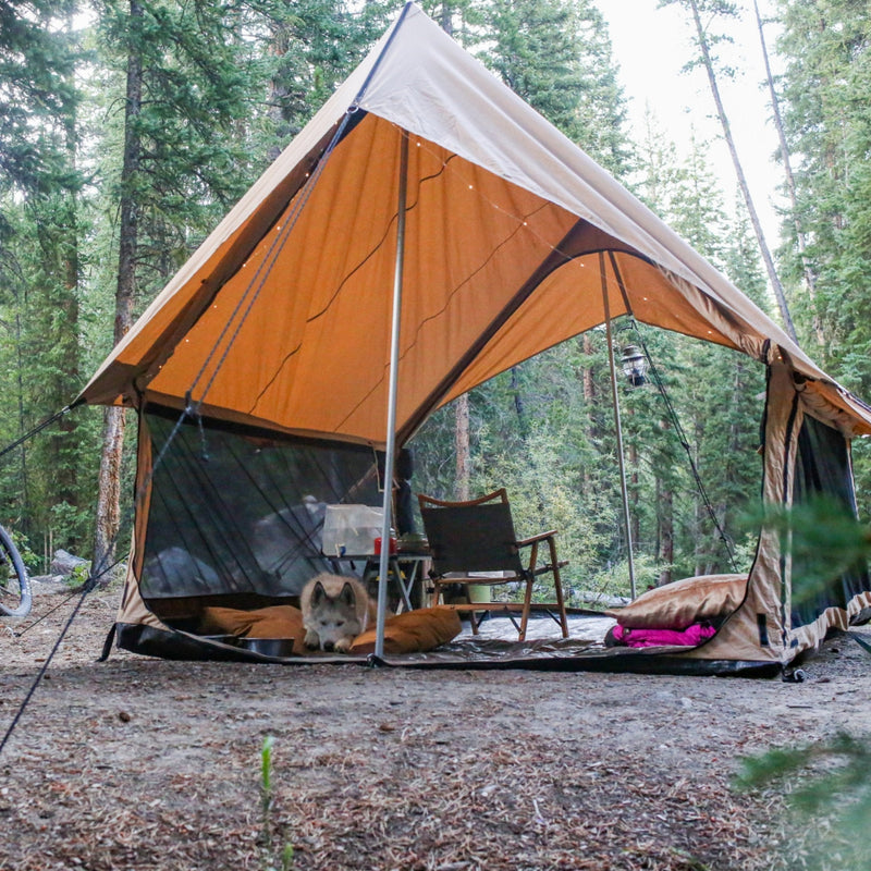 Load image into Gallery viewer, Rover Scout Tent 8'x9' (Sandstone Beige, FWR), Ground Tarp and Sunshade Tarp 100