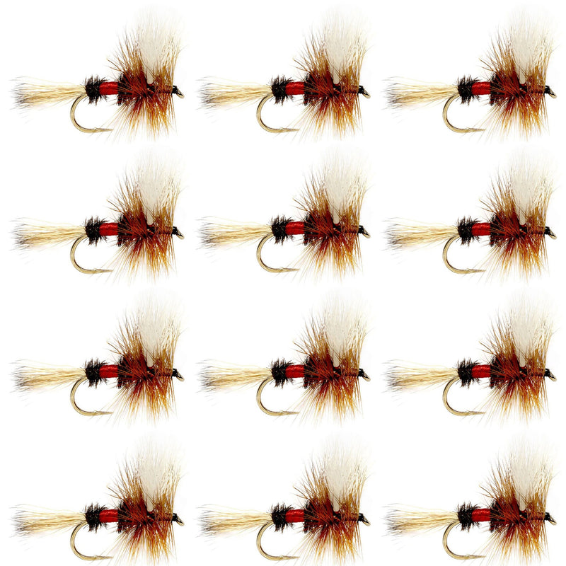 Load image into Gallery viewer, Royal Wulff Classic Trout Dry Fly Fishing Flies - Set of 12 Flies Size 12 - One Dozen