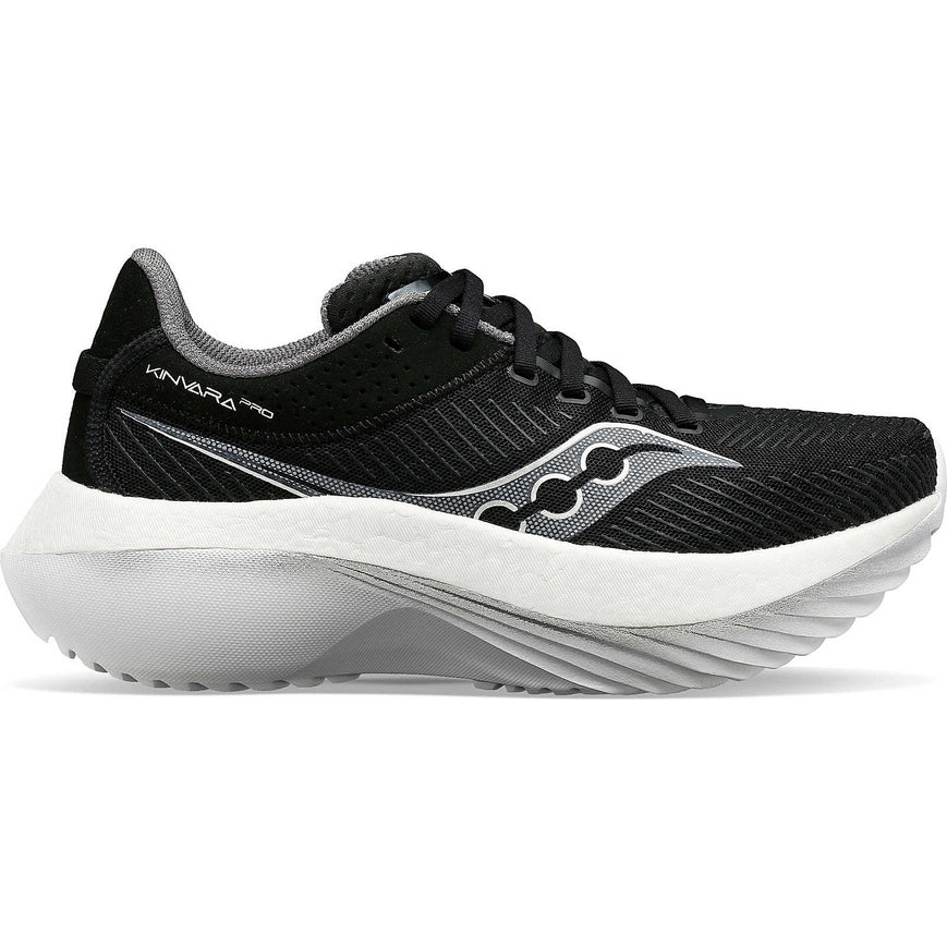 Men's Saucony Kinvara Pro, Black/White, 14 D Medium - Skoutley Outdoors LLC