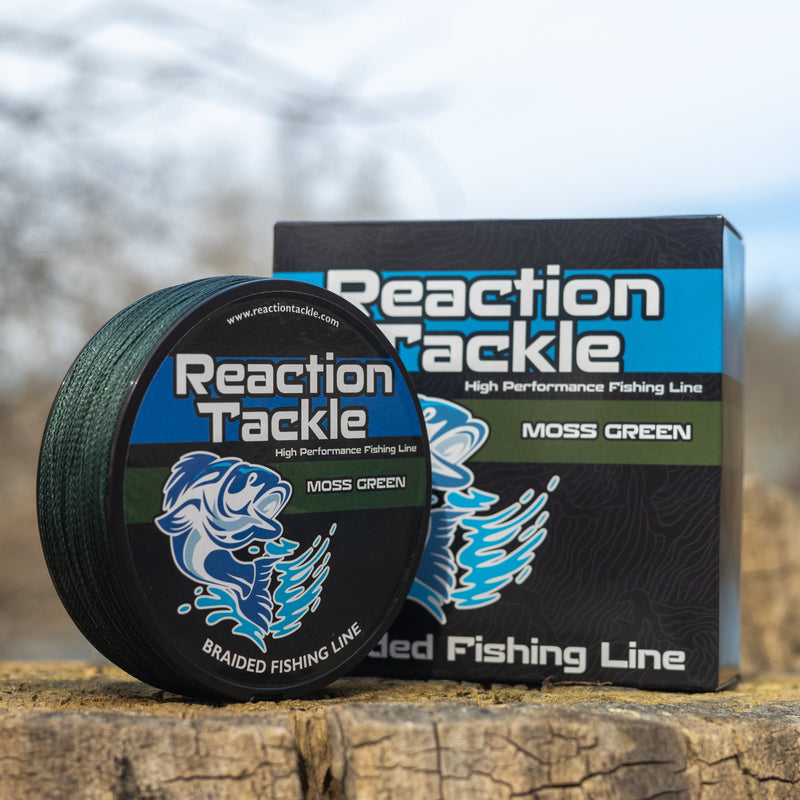 Load image into Gallery viewer, Reaction Tackle Braided Fishing Line - Moss Green