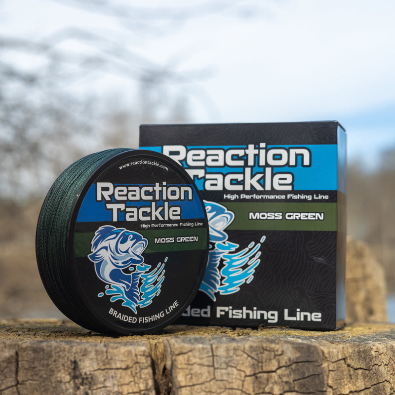 Load image into Gallery viewer, Reaction Tackle Braided Fishing Line - Moss Green