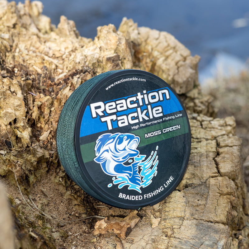 Load image into Gallery viewer, Reaction Tackle Braided Fishing Line - Moss Green