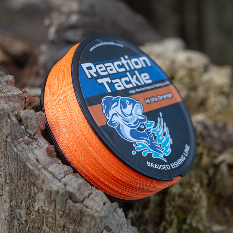 Load image into Gallery viewer, Reaction Tackle Braided Fishing Line - Hi-Vis Orange