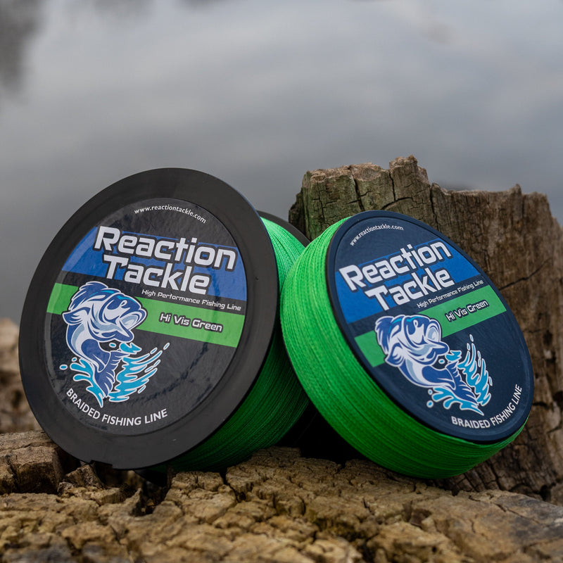 Load image into Gallery viewer, Reaction Tackle Braided Fishing Line - Hi-Vis Green
