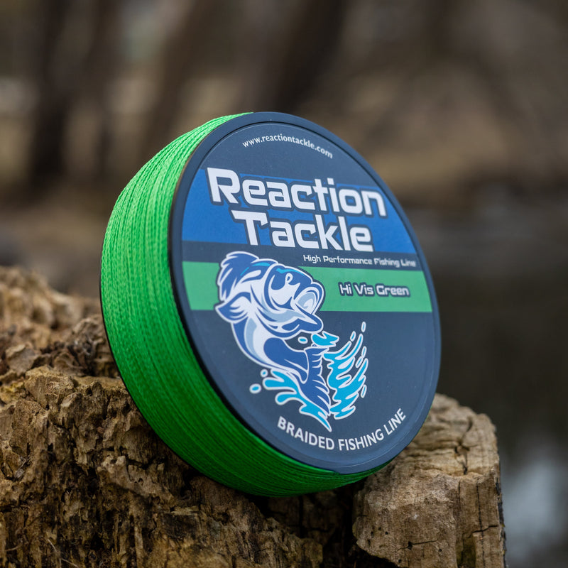 Load image into Gallery viewer, Reaction Tackle Braided Fishing Line - Hi-Vis Green