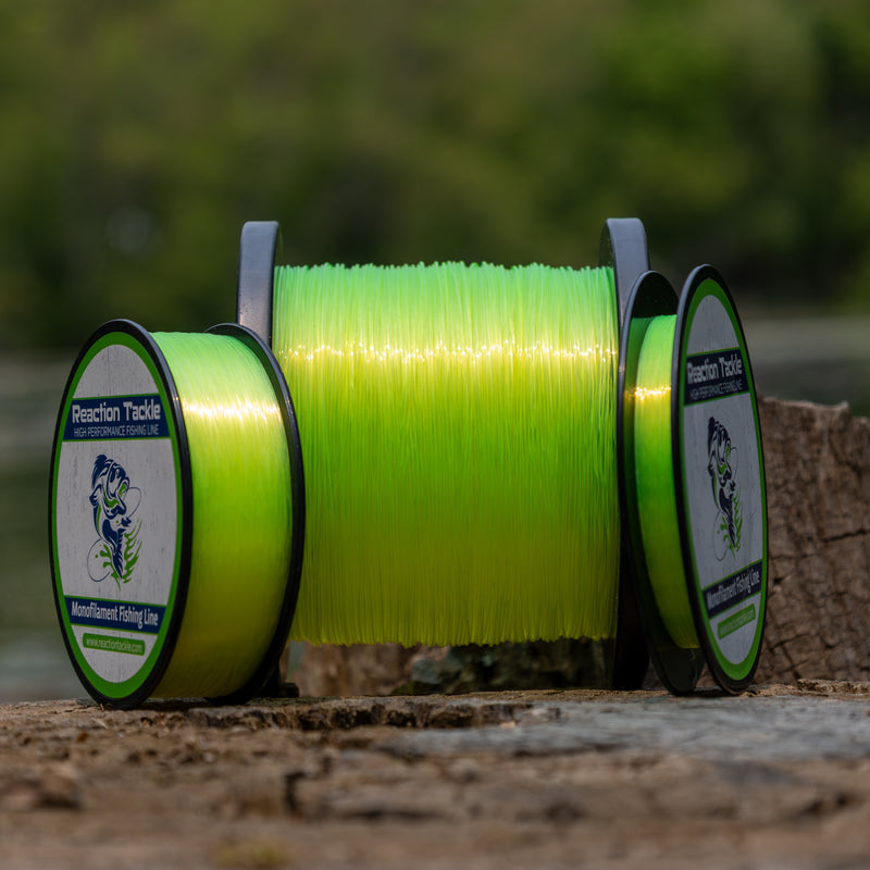 Load image into Gallery viewer, Reaction Tackle Nylon Monofilament Fishing Line - 1 Pound Jumbo Spools