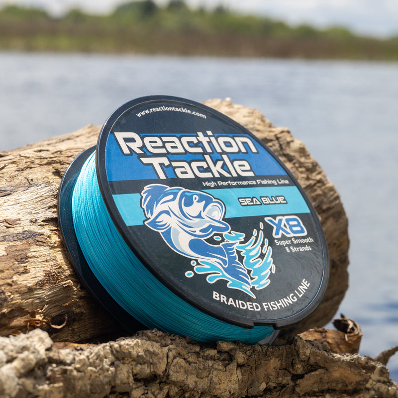 Load image into Gallery viewer, Reaction Tackle X8 Braided Fishing Line - Sea Blue 8 Strand