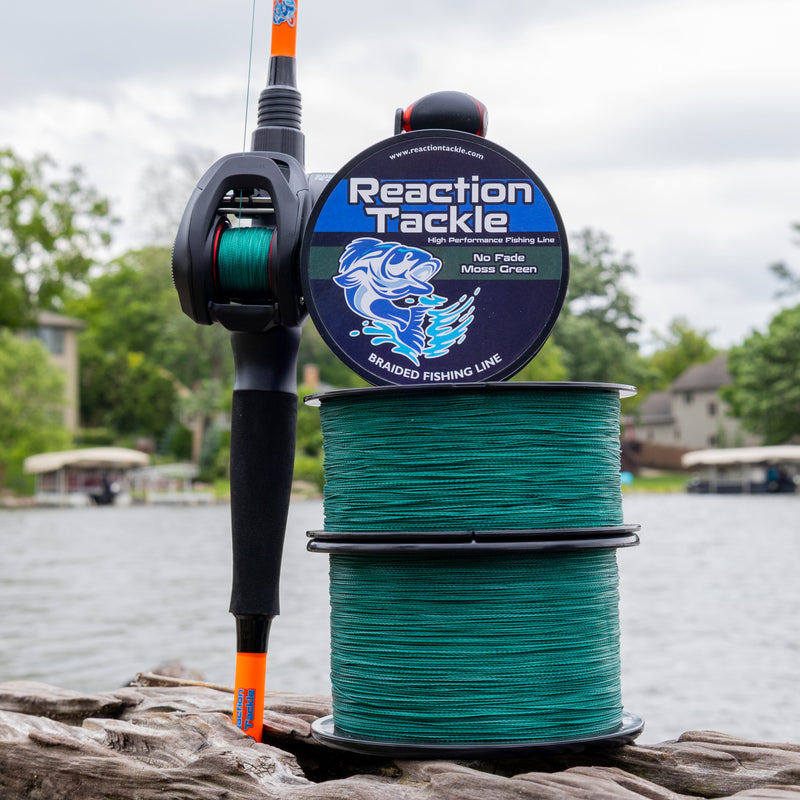 Load image into Gallery viewer, Reaction Tackle Braided Fishing Line - NO FADE Moss Green