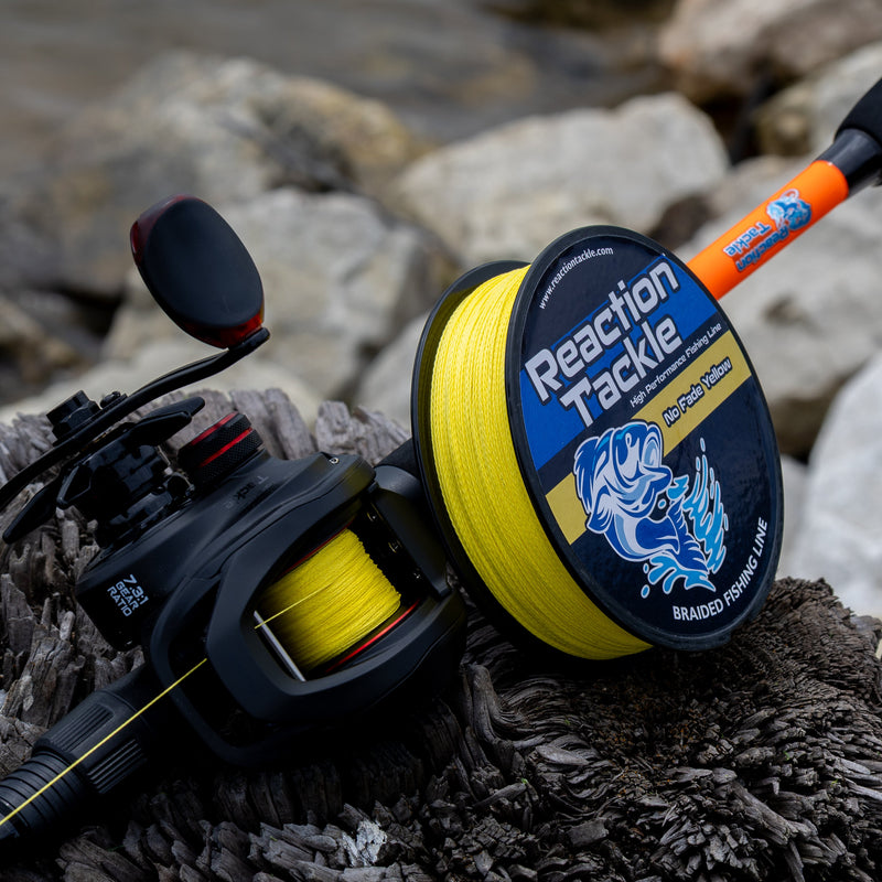 Load image into Gallery viewer, Reaction Tackle Braided Fishing Line - NO FADE Yellow