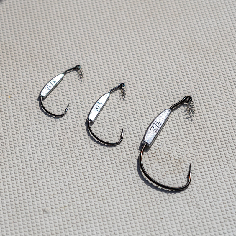 Load image into Gallery viewer, Reaction Tackle Lead Weighted Swimbait Hooks (10-PACK)