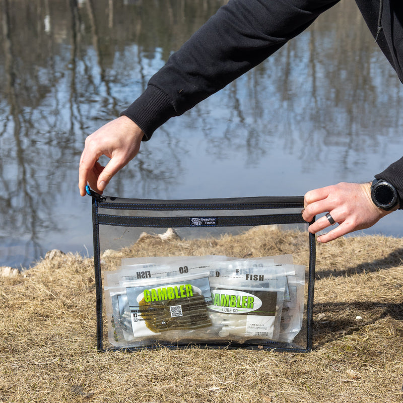 Load image into Gallery viewer, Reaction Tackle Clear Storage Bag Tackle Pak - Water-Resistant Plastic Storage