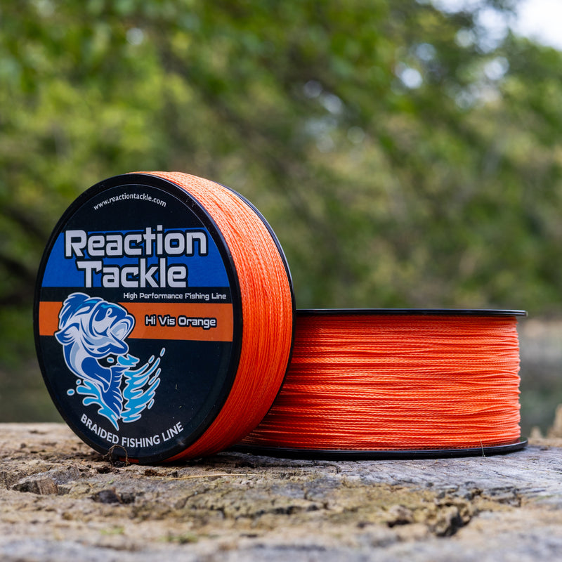 Load image into Gallery viewer, Reaction Tackle Braided Fishing Line - Hi-Vis Orange