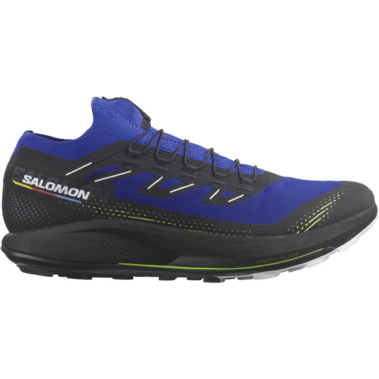 Men's Salomon Pulsar Trail Pro 2, Surf The Web/Black/Safety Yellow, 8.5 D Medium - Skoutley Outdoors LLC