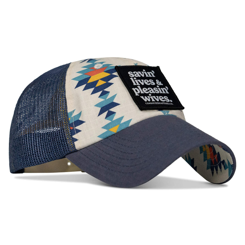 Load image into Gallery viewer, Ripstop Savin' Lives & Pleasin' Wives Patch Tactical Ripstop Mesh Snapback Hat