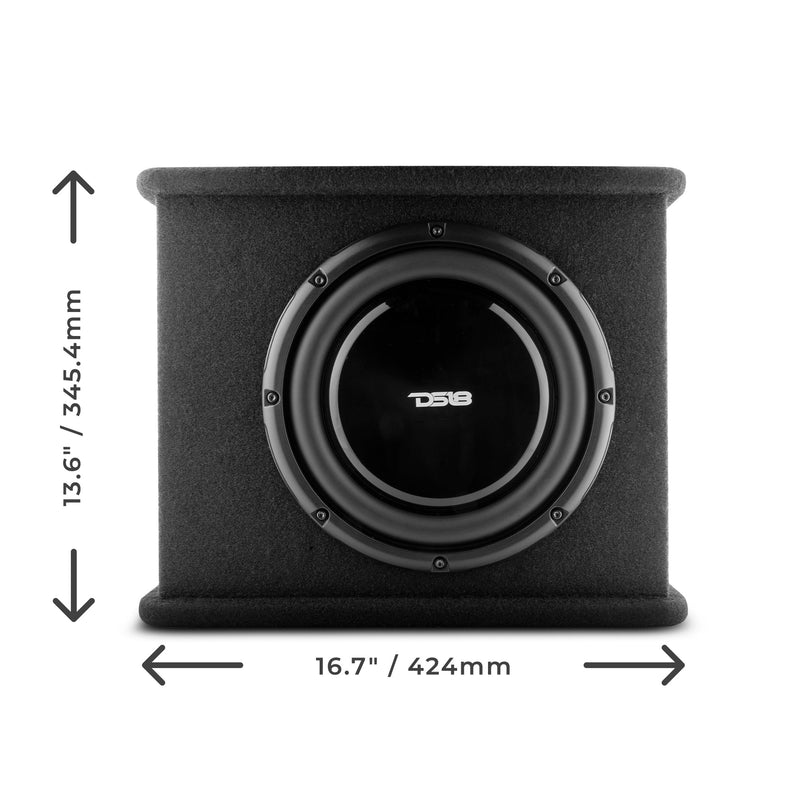 Load image into Gallery viewer, 10" Loaded Amplified Shallow Subwoofer Enclosure 350 Watts Rms