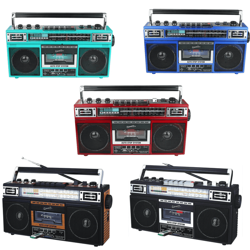 Load image into Gallery viewer, Supersonic 4 Band Bluetooth Radio & Cassette Player + Cassette To Mp3 Converter