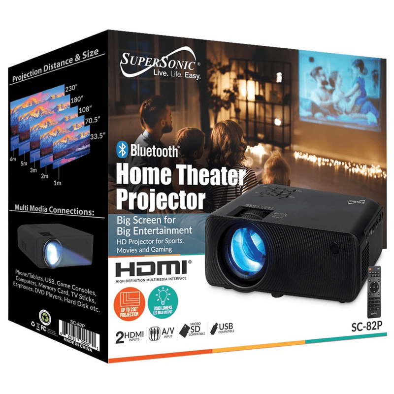 Load image into Gallery viewer, Supersonic Home Theater Projector with Bluetooth