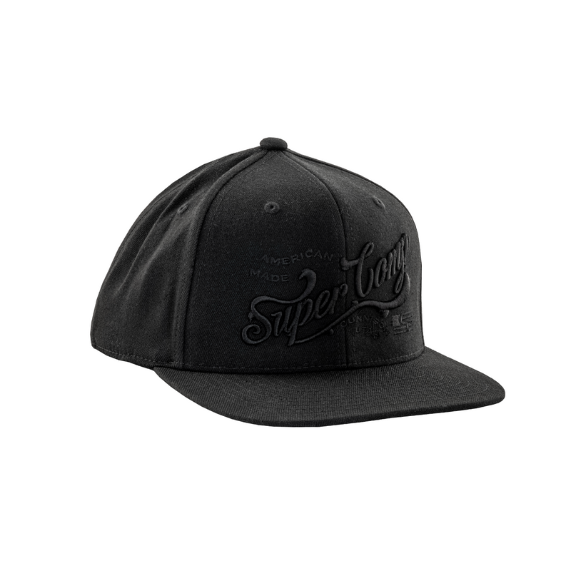Load image into Gallery viewer, Super Comp Flat Brim Hat – Script Embroidered
