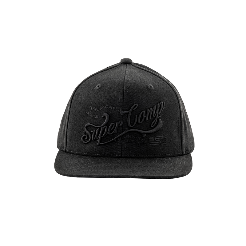 Load image into Gallery viewer, Super Comp Flat Brim Hat – Script Embroidered