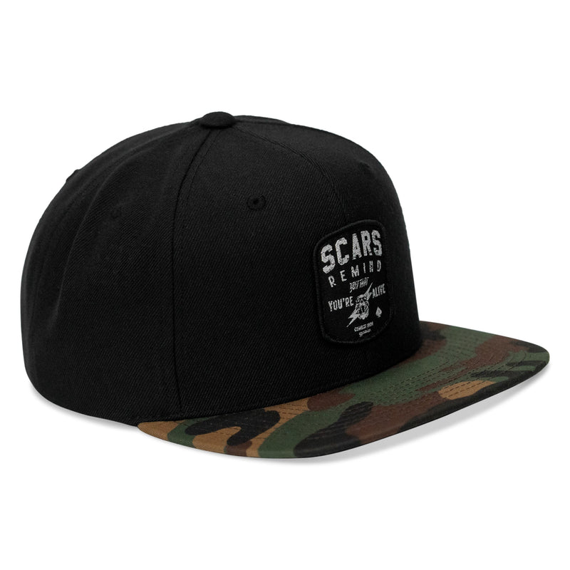 Load image into Gallery viewer, Scars Remind You You're Alive Flatbill SnapBack Hat