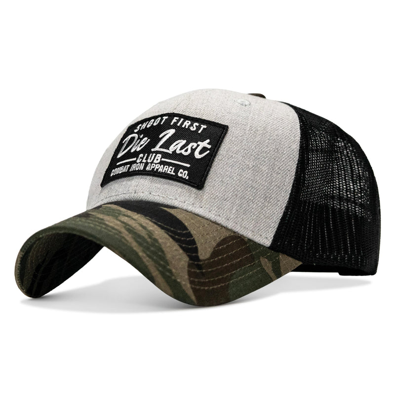 Load image into Gallery viewer, Shoot First. Die Last. Club Patch Snapback