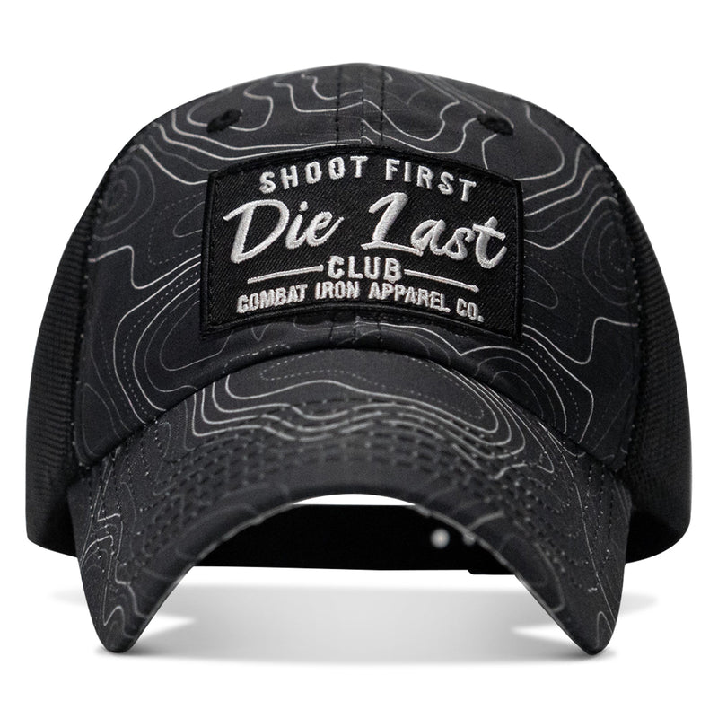Load image into Gallery viewer, Shoot First. Die Last. Club Patch Tactical Ripstop Mesh Snapback Hat