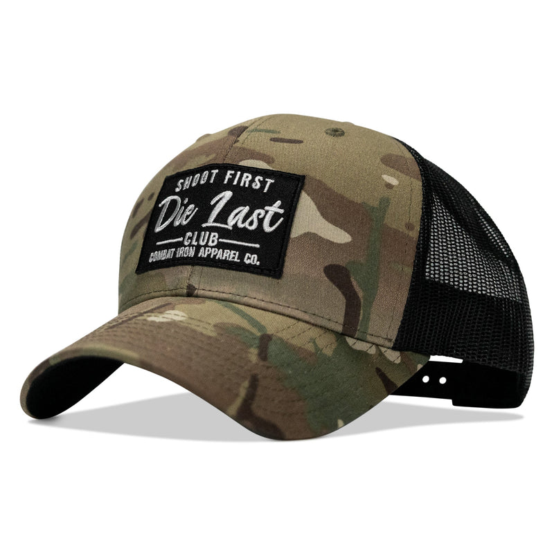 Load image into Gallery viewer, Shoot First. Die Last. Club Patch Snapback