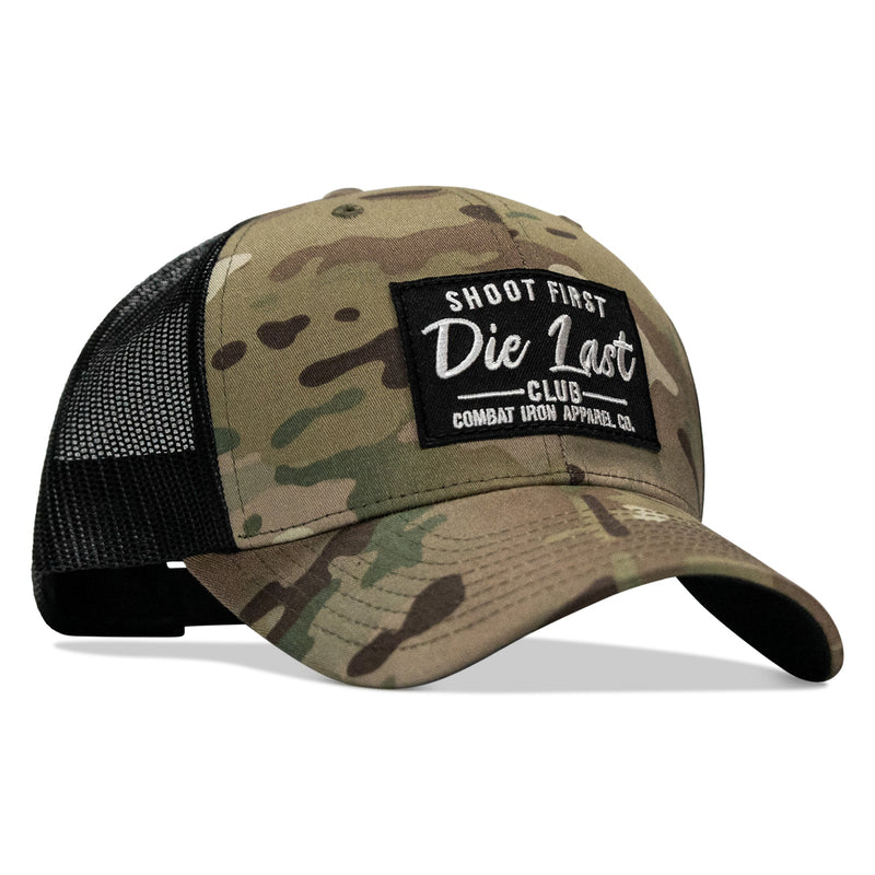 Load image into Gallery viewer, Shoot First. Die Last. Club Patch Snapback