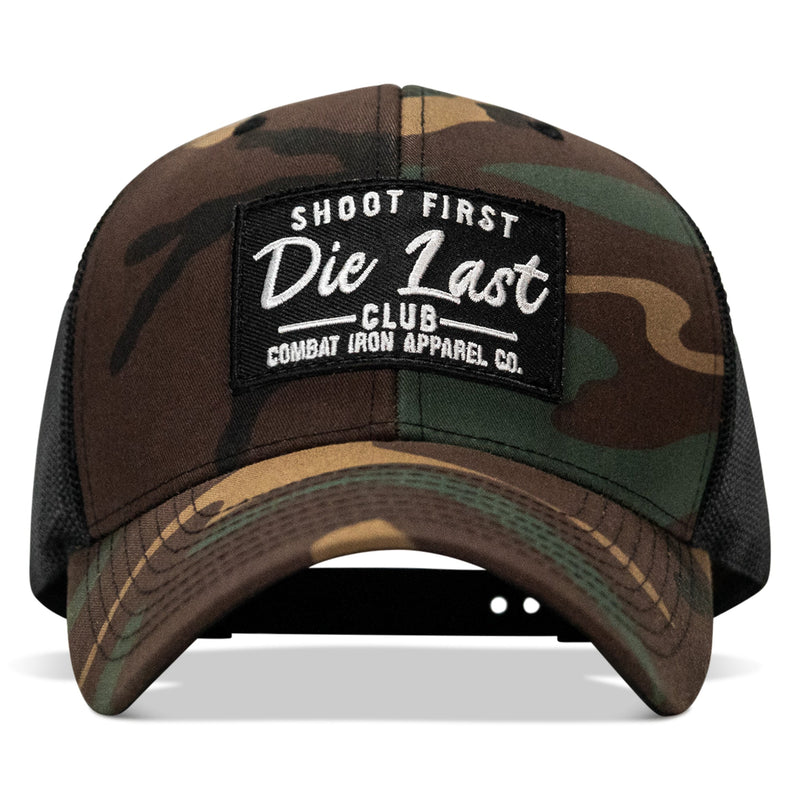 Load image into Gallery viewer, Shoot First. Die Last. Club Patch Snapback