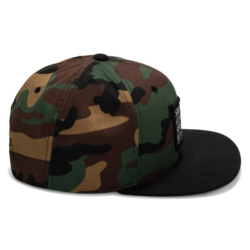 Load image into Gallery viewer, Shooting Guns & Spreadin' Buns Patch Flatbill Hat