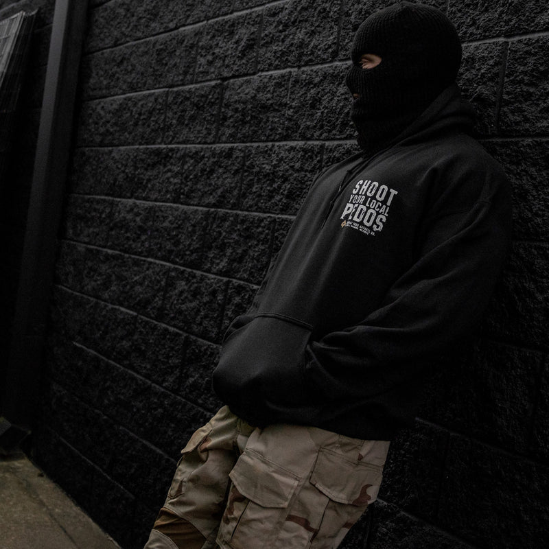 Load image into Gallery viewer, Shoot Your Local Pedo Fleece Lined Hoodies