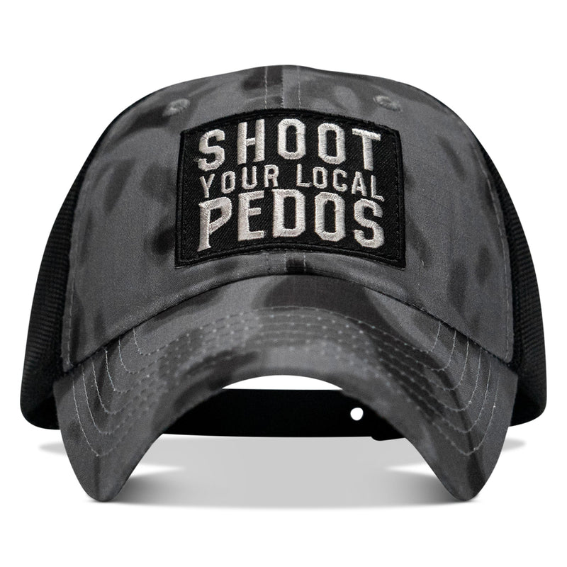Load image into Gallery viewer, Shoot Your Local Pedos Patch Tactical Ripstop Mesh Snapback Hat