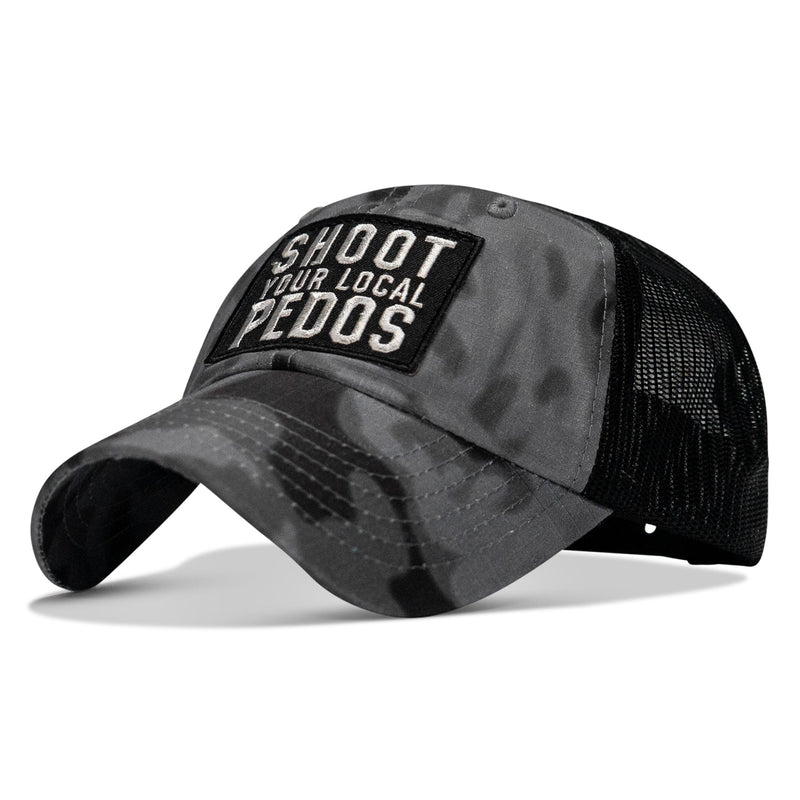 Load image into Gallery viewer, Shoot Your Local Pedos Patch Tactical Ripstop Mesh Snapback Hat