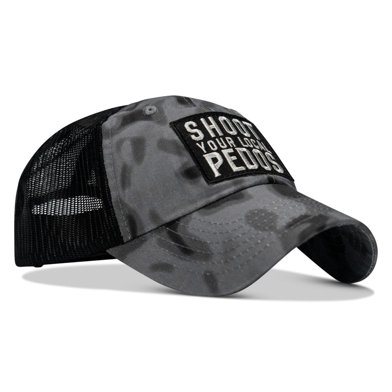 Load image into Gallery viewer, Shoot Your Local Pedos Patch Tactical Ripstop Mesh Snapback Hat