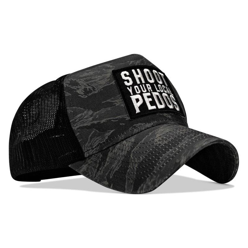 Load image into Gallery viewer, Shoot Your Local Pedos Patch Five Panel Breacher Snapback Hat