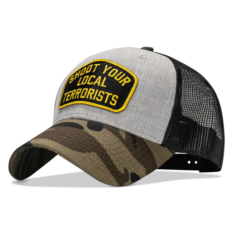 Load image into Gallery viewer, Shoot Your Local Terrorists Patch Snapback Hat